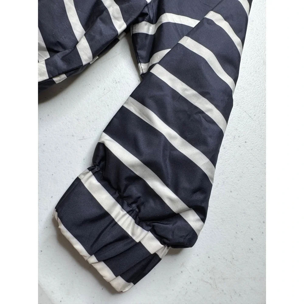 Gap Kids Navy Blue White Striped Windbreaker Hooded Jacket Jersey Lined 3 Years